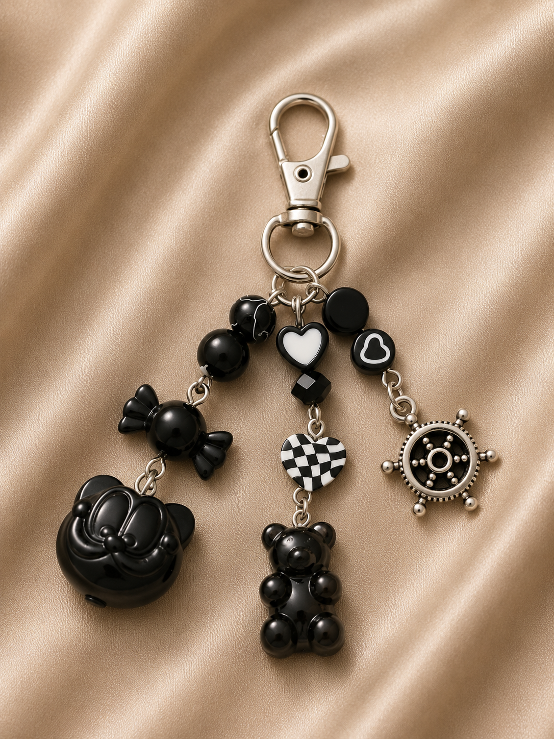 Black Bear Charm Keychain