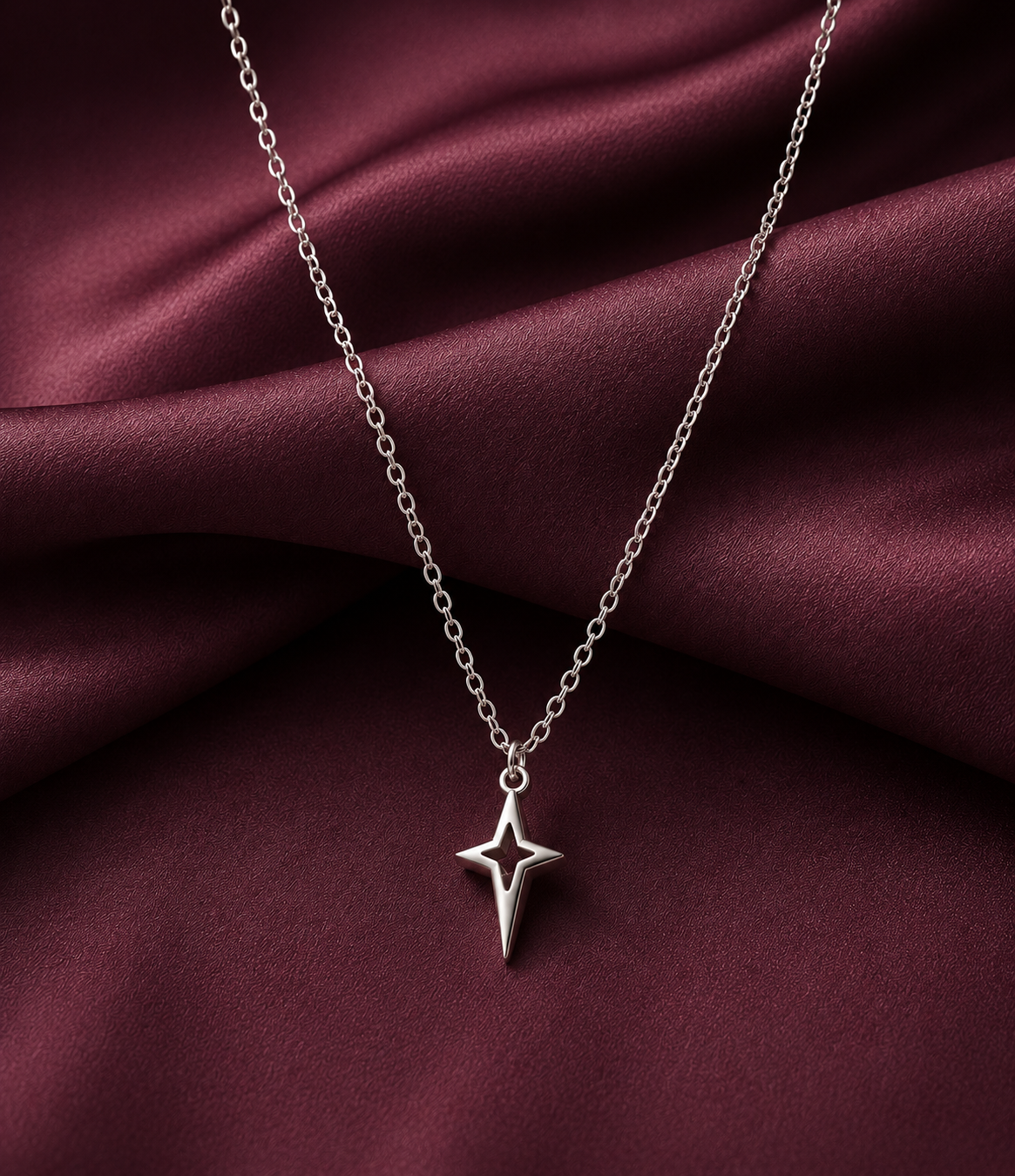 Silver Star Pendant Necklace