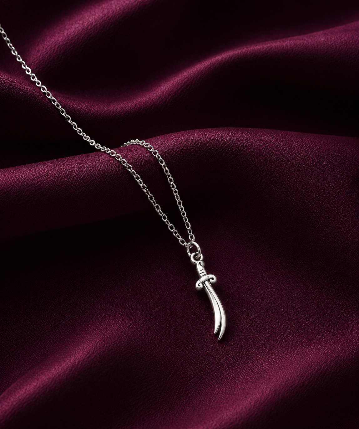 Silver Sword Pendant Necklace