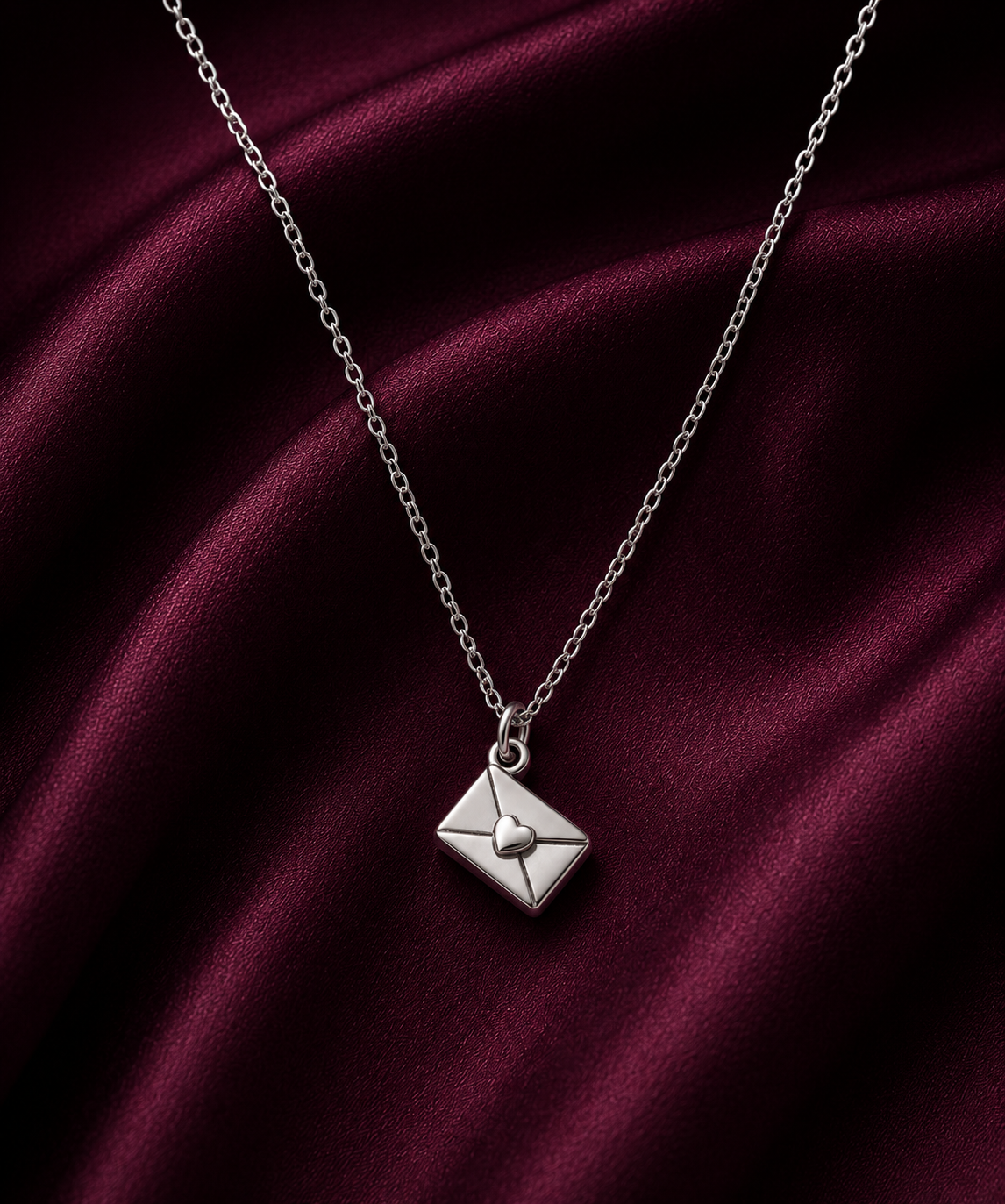 Silver Mailbox Pendant Necklace