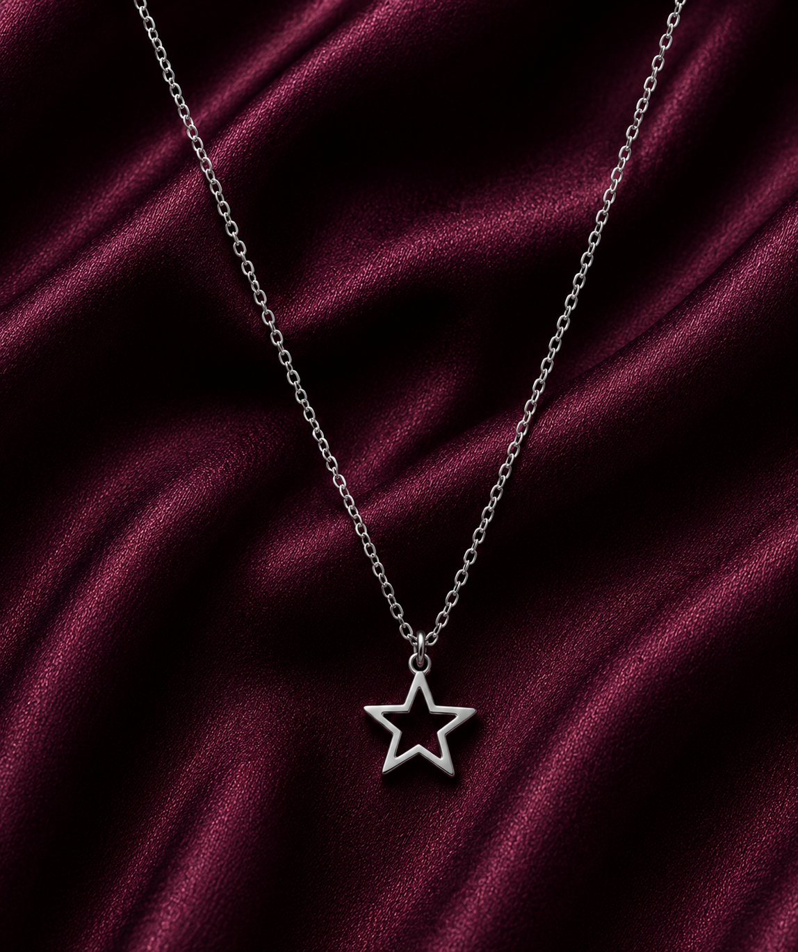 Silver Star Pendant Necklace