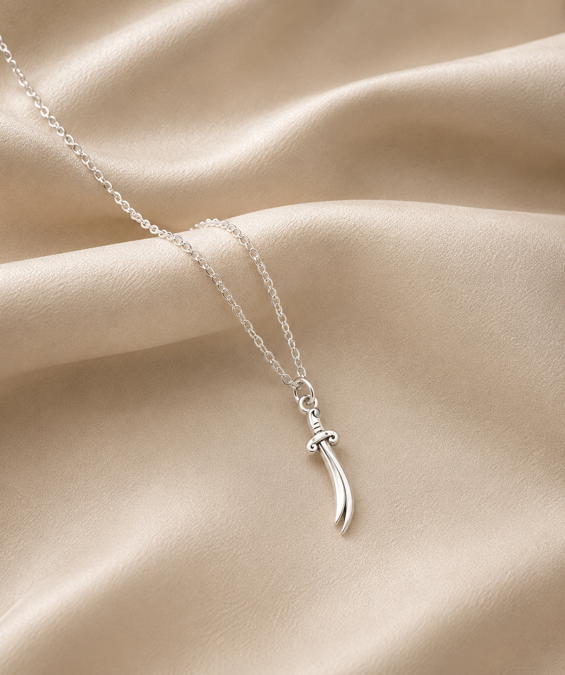 Silver Sword Pendant Necklace