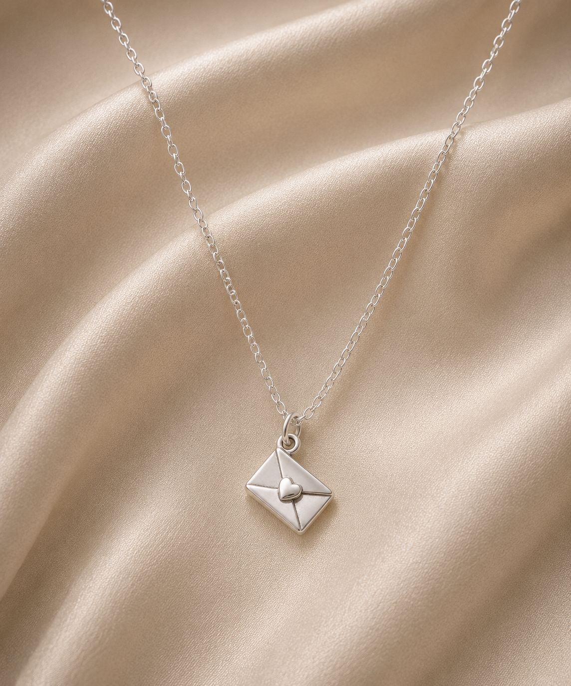 Silver Mailbox Pendant Necklace