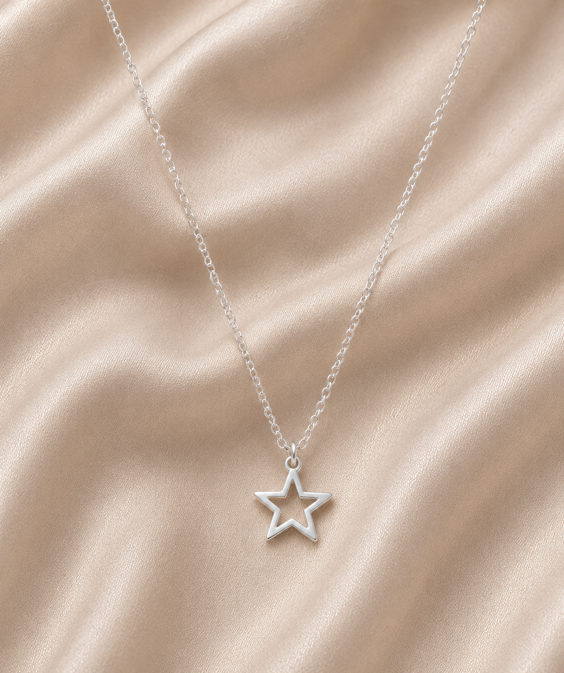 Silver Star Pendant Necklace