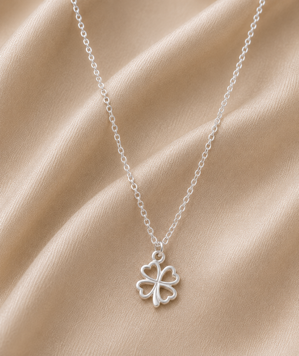 Silver Flower Pendant Necklace