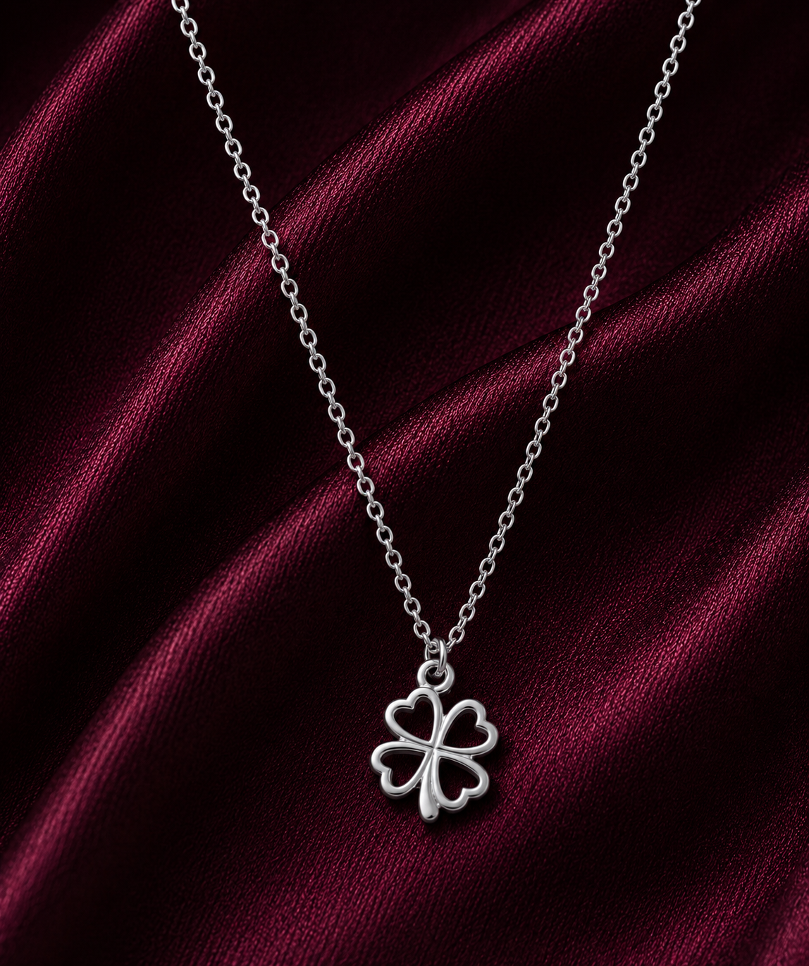 Silver Flower Pendant Necklace