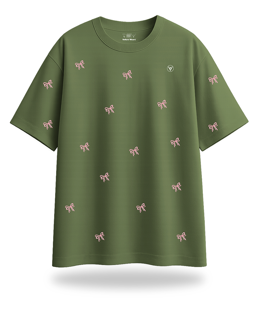 Bow Oversized / Drop Shoulder Tee's