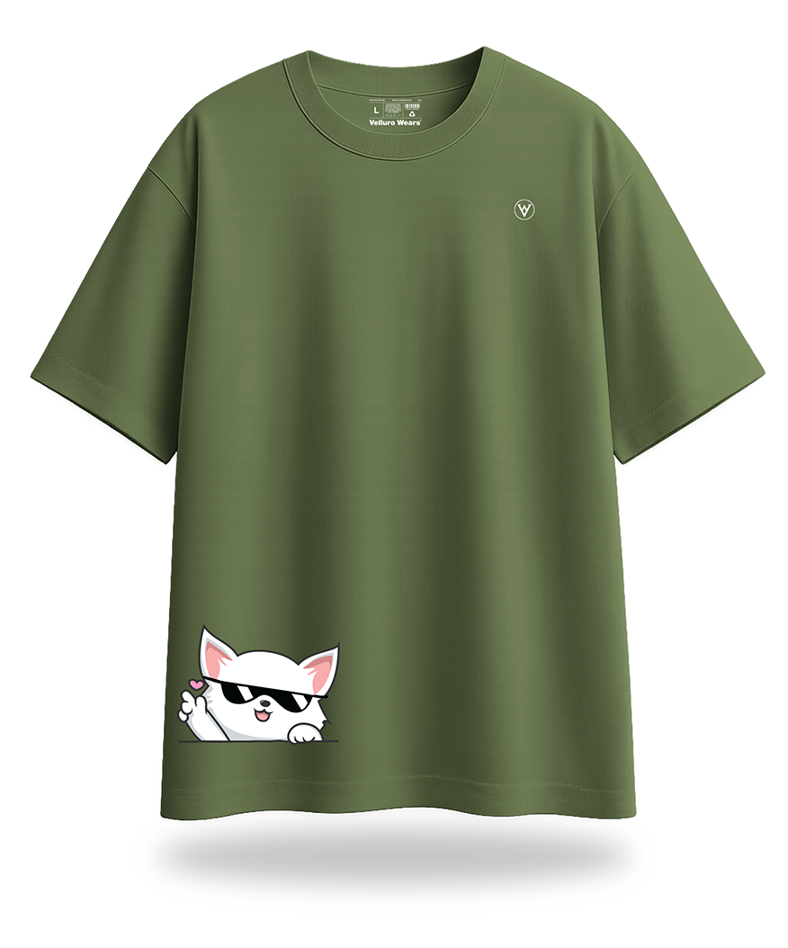 Vibe Cat Oversized Tee's