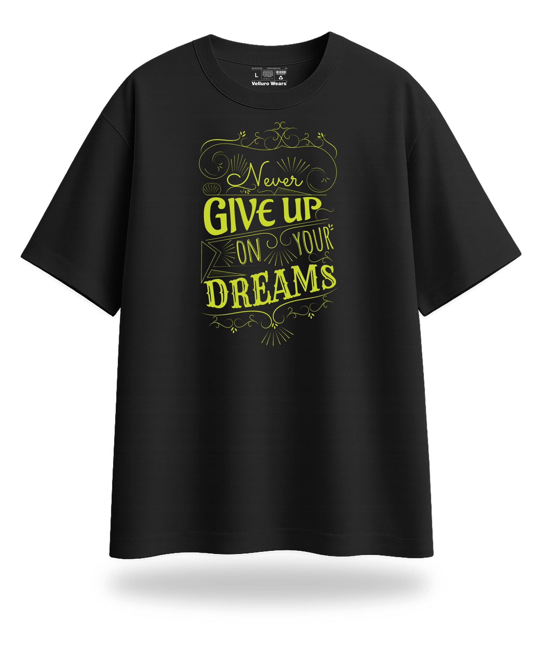 Never Give Up Oversized / Drop Shoulder Tee's
