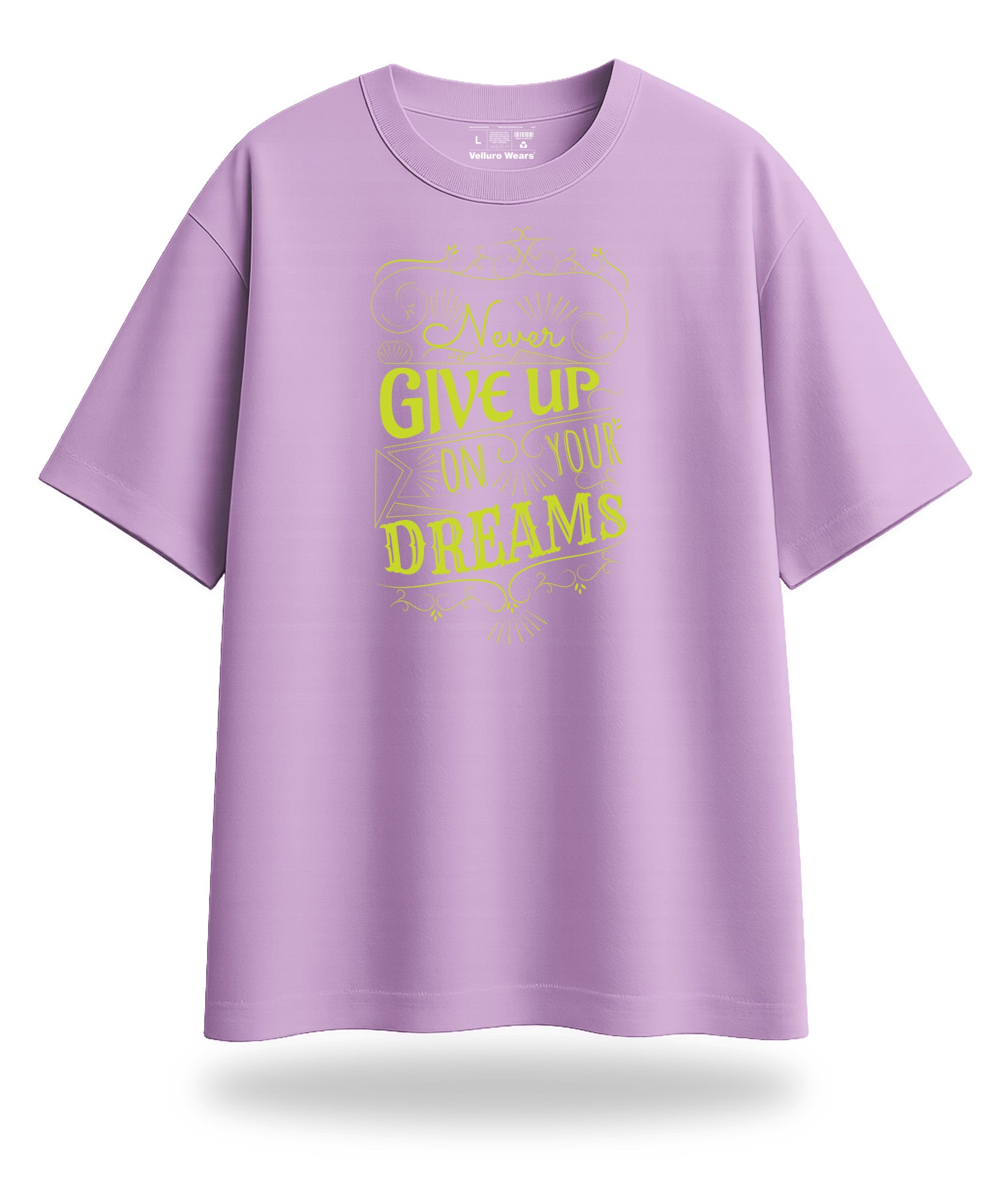 Never Give Up Oversized / Drop Shoulder Tee's
