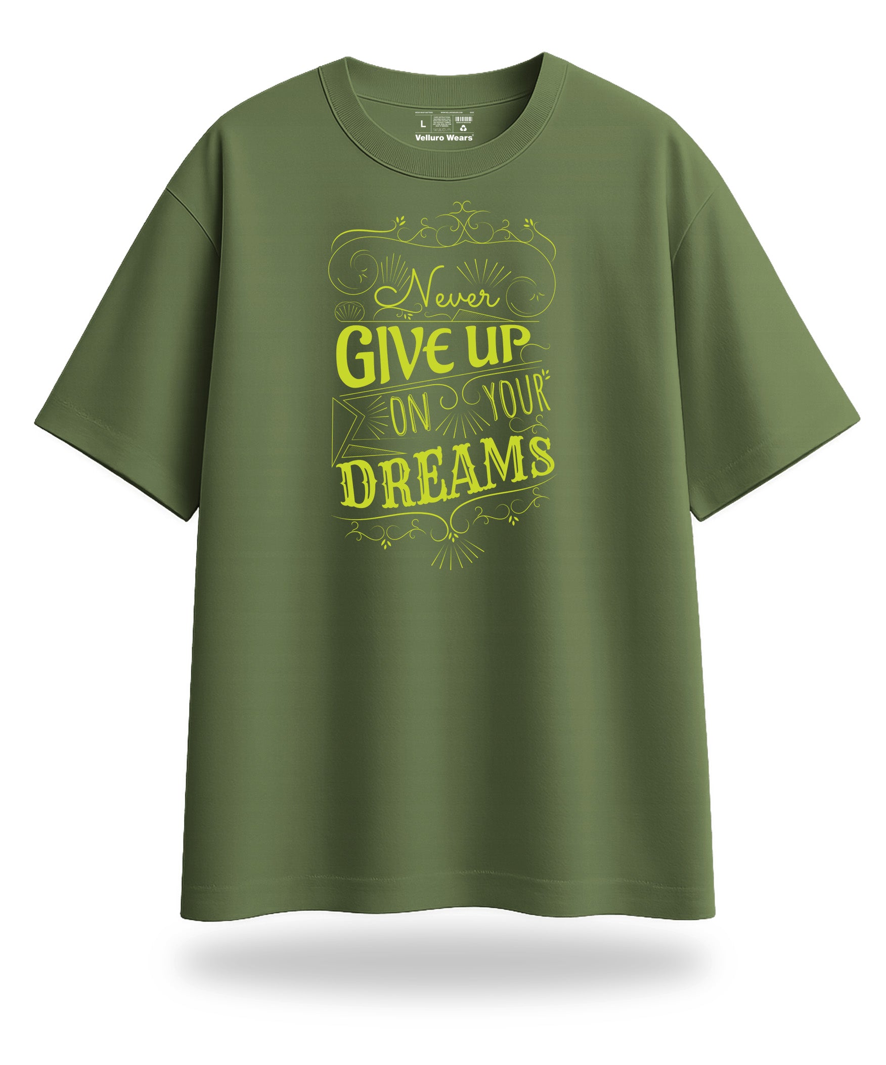 Never Give Up Oversized / Drop Shoulder Tee's
