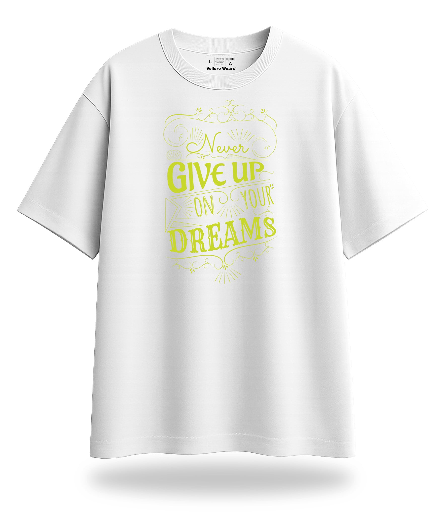 Never Give Up Oversized / Drop Shoulder Tee's