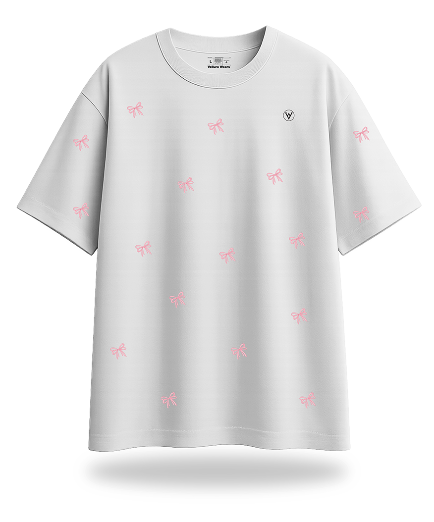 Bow Oversized / Drop Shoulder Tee's