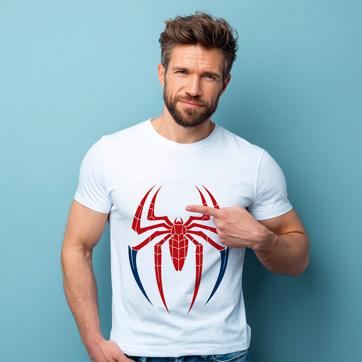 Red & Blue Spider Tee's